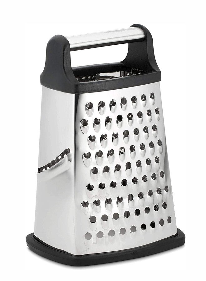 NAALSA - Turkey 4 Side Stainless Steel Professional Multi Purpose Grater Steel Handle Vegetable Chopper Slicer Kitchen Cutter, Shredder for Cheese & Vegetables 9 inch - Image 1